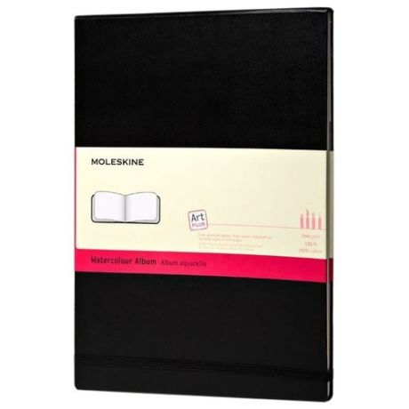 Скетчбук для акварели Moleskine Classic Watercolour Notebook 13 х 21 см, 200 г/м², 30 л. черный