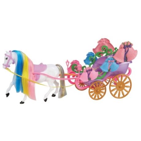 1 TOY Карета с лошадью (Т53234) розовый