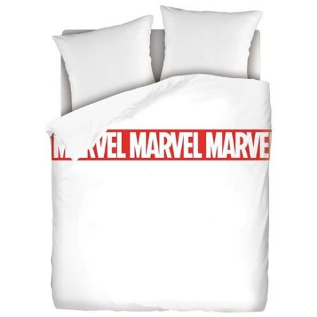 Постельное белье 2-спальное Непоседа Мстители White Marvel, поплин, 70 х 70 см белый/красный