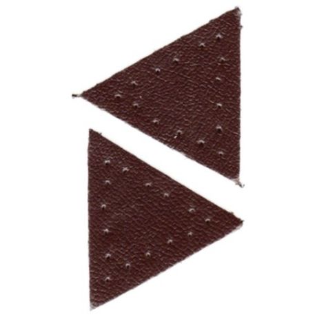 HKM Textil Заплатка Треугольник искусственная кожа с перфорацией 662/40SETS, коричневый (2 шт.)