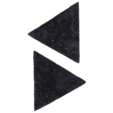 HKM Textil Заплатка Треугольник искусственная замша 684/19SETS, черный (2 шт.)