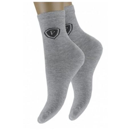Носки PARA socks размер 20, серый меланж