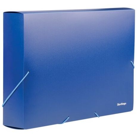 Berlingo Папка-короб на резинке А4, пластик, 50 мм синий