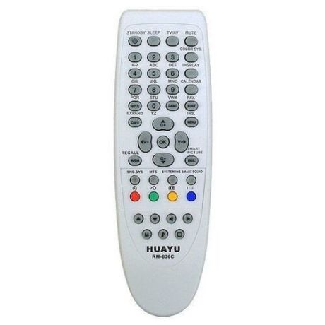 Пульт ДУ Huayu RM-836C для для телевизоров Philips RC1205B/30063555/RC0770/ RC19036002/RC19036001/RC19042001 серый