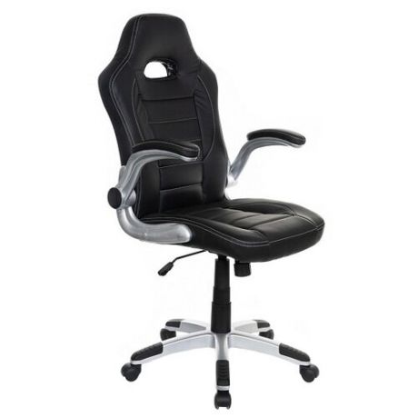 Компьютерное кресло College BX-3288B игровое, обивка: искусственная кожа, цвет: черный