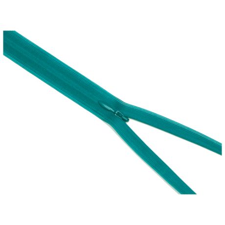 YKK Молния потайная неразъёмная 0004715/40, 40 см, сине-зеленый/сине-зеленый