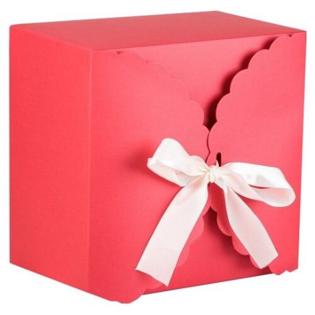 Коробка подарочная Yiwu Zhousima Crafts сборная для сладкого 22 х 14.5 х 22 см красный