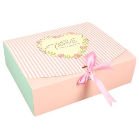 Набор подарочных коробок Yiwu Zhousima Crafts сборная для сладкого 24 х 7 х 19 см розовый