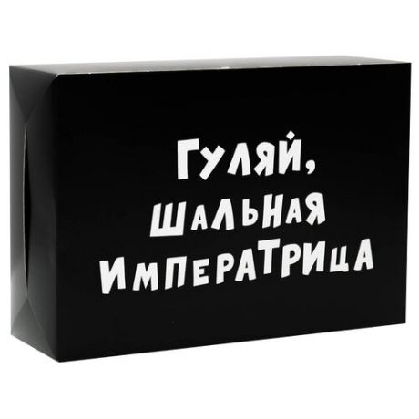 Коробка подарочная УпакПро Гуляй шальная императрица 16 × 23 × 7.5 см черный 2