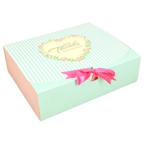 Коробка подарочная Yiwu Youda Import and Export для сладкого 16.5 х 5 х 11.5 см бирюзовый