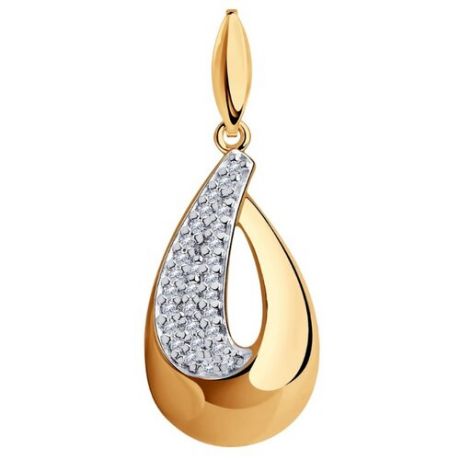 Diamant Подвеска из золочёного серебра с фианитами 93-130-00729-1