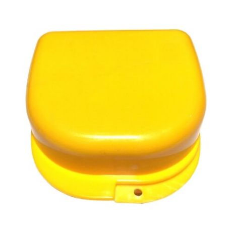 StaiNo Denture Box – Бокс пластиковый, 78*83*45 мм, желтый