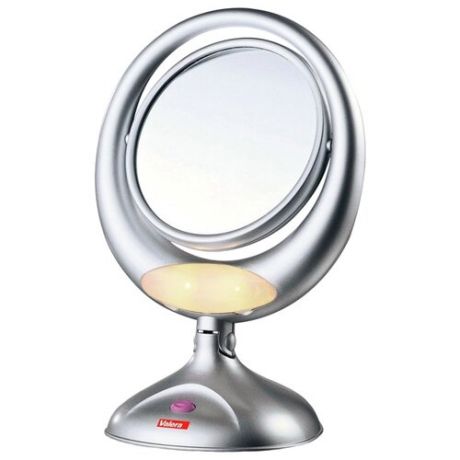 Зеркало косметическое настольное Valera 618.01 с подсветкой серебристый