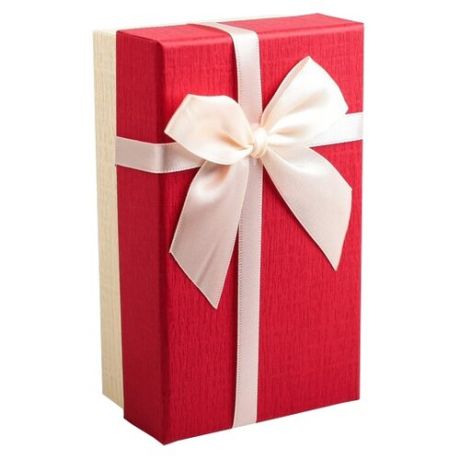 Коробка подарочная Yiwu Zhousima Crafts с бантом 15 х 6 х 9 см красный