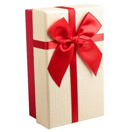 Коробка подарочная Yiwu Zhousima Crafts с бантом 15 х 6 х 9 см белый