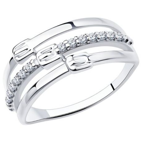Diamant Кольцо из серебра с фианитами 94-110-00798-1, размер 19