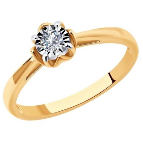 SOKOLOV Помолвочное кольцо из золота с бриллиантом 1011068, размер 18