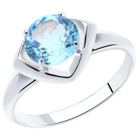 Diamant Кольцо из серебра с топазом 94-310-00783-1, размер 17.5