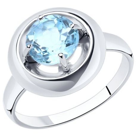 Diamant Кольцо из серебра с топазом 94-310-00782-1, размер 17