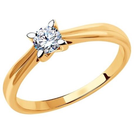 Diamant Кольцо из золота с фианитом 51-110-00782-1, размер 18
