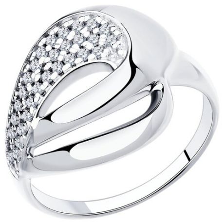 Diamant Кольцо из серебра с фианитами 94-110-00691-1, размер 16.5