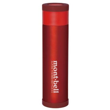 Классический термос MontBell Alpine Thermo Bottle (0.9 л) красный