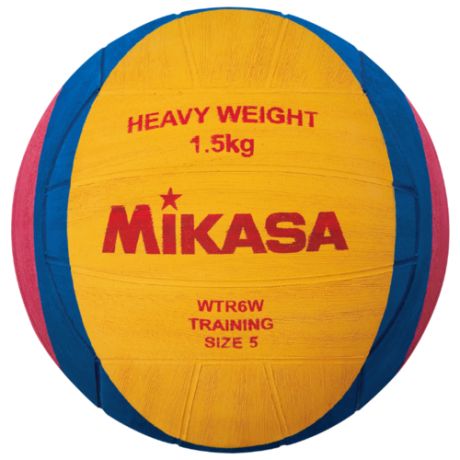 Мяч для водного поло Mikasa WTR6W желтый/синий/розовый