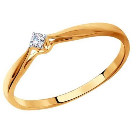 SOKOLOV Помолвочное кольцо из золота с бриллиантом 1011497, размер 15