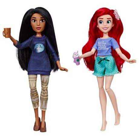 Набор кукол Hasbro Disney Princess Ральф против интернета Ариэль и Покахонтас, 28 см, E7413