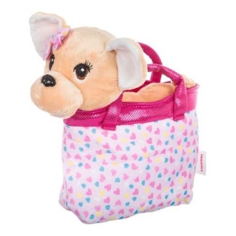 Мягкая игрушка BONDIBON Милота Собачка чихуахуа в розовой сумке 18 см