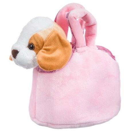 Мягкая игрушка Bondibon Милота Бигль в розовой сумке 20 см