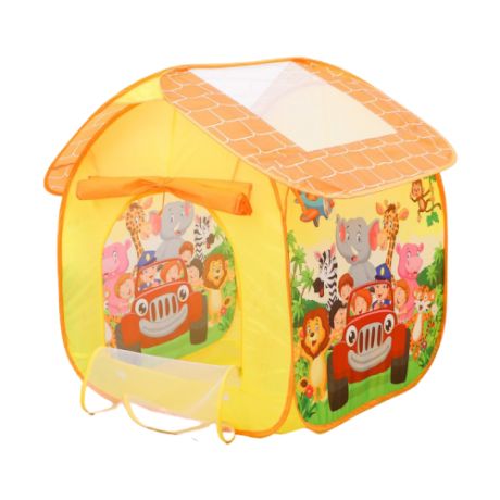 Палатка Наша игрушка Зоопарк X005-D желтый/оранжевый