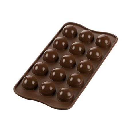 Форма для конфет Silikomart Tartuf SCG50, 15 ячеек коричневый