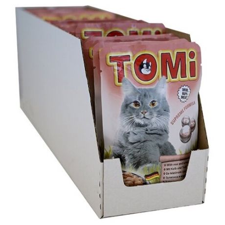 Корм для кошек ToMi с курицей, с телятиной 20шт. х 100 г