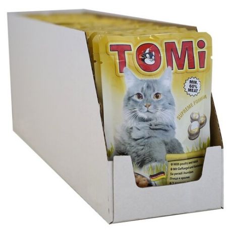 Корм для кошек ToMi с курицей, с кроликом 20шт. х 100 г