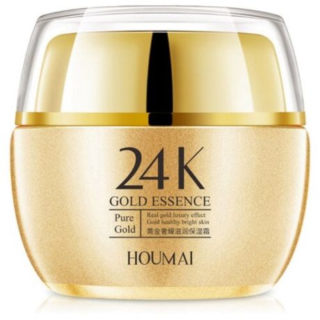 HOUMAI 24K Gold Essence Питательный крем для лица 24К с гиалуроновой кислотой и золотом, глубокое восстановление, 50 мл