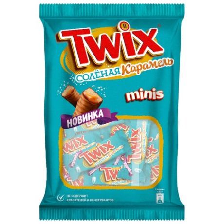 Конфеты Twix minis соленая карамель 184 г