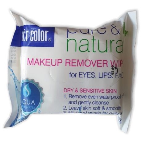 S.F.R. Color Влажные салфетки для снятия макияжа Pure & Natural Make-up Remover Wips