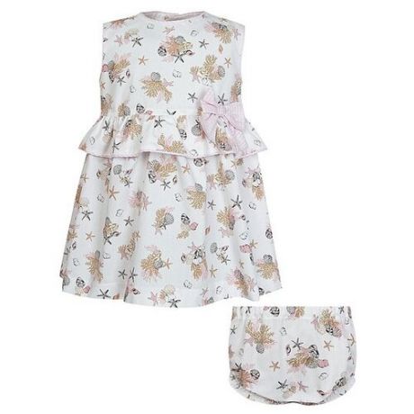 Комплект одежды Aletta размер 80, белый/бежевый/розовый
