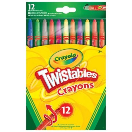 Crayola Восковые мелки выкручивающиеся 12 цветов 52-8530
