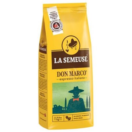 Кофе в зернах La Semeuse Don Marco, арабика/робуста, 1000 г