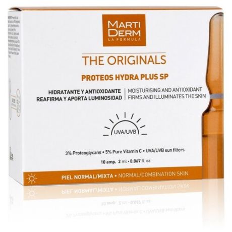 Martiderm The Originals Proteos Hydra Plus SP ампулы для лица, 2 мл (10 шт.)