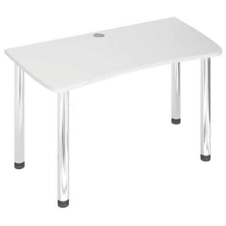 Письменный стол Мэрдэс Нельсон Lite СКЛ-СофтМО, 140х75 см, цвет: белый жемчуг