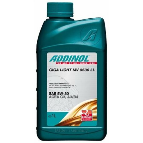 Моторное масло ADDINOL Giga Light MV 0530 LL SAE 5W-30 1 л