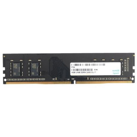 Оперативная память Apacer DDR4 2400 (PC 19200) DIMM 288 pin, 4 ГБ 1 шт. 1.2 В, CL 17, EL.04G2T.KFH