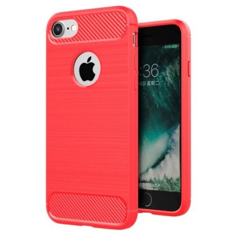 Чехол EVA IP8A012-7 для Apple iPhone 7/iPhone 8 красный/карбон