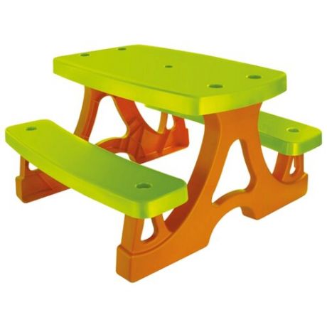 Комплект Mochtoys стол + 2 стула (10722) зеленый/коричневый