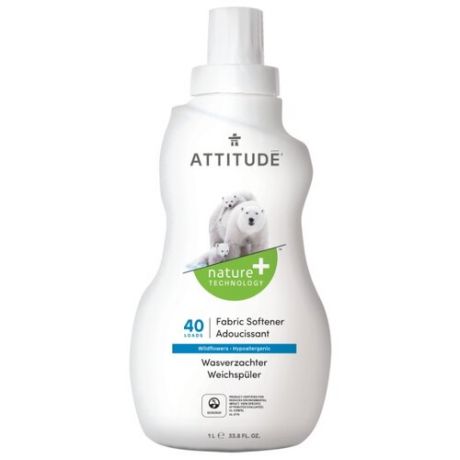 Концентрированный смягчитель для белья Wildflowers ATTITUDE 1 л флакон