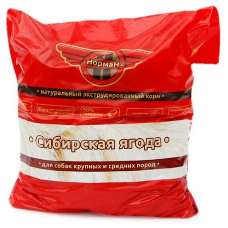 Сухой корм для собак НормаН Сибирская ягода для активных животных 1 кг