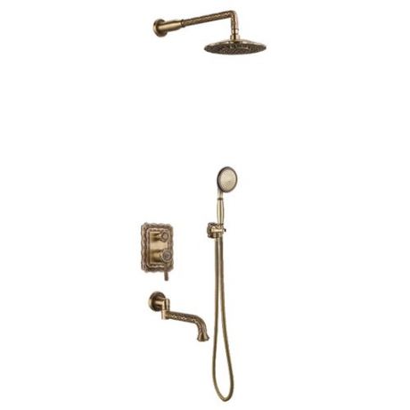 Верхний душ встраиваемый Bronze de Luxe 10137R бронза